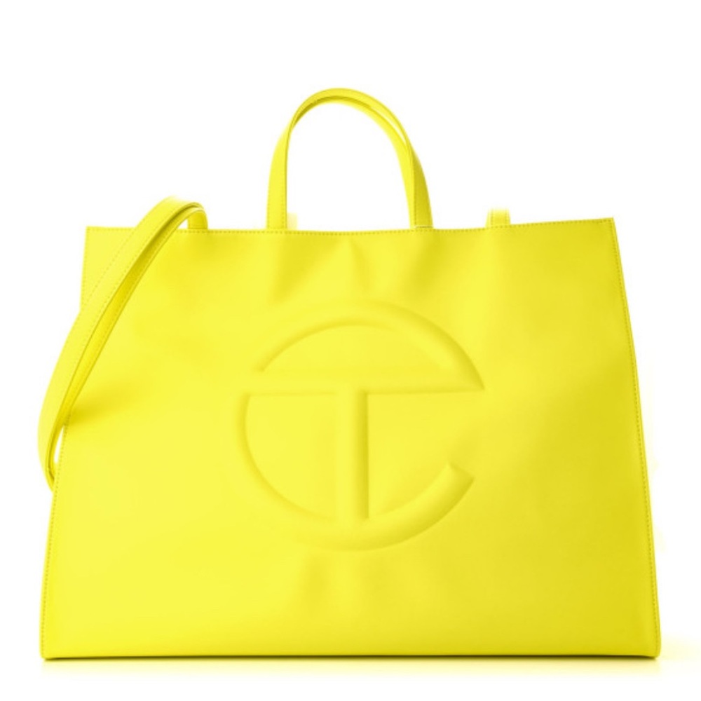 Telfar Shopping Bag in Highlighter Yellow! NWT & Dustbag